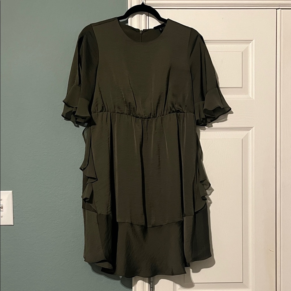 Dark Green Mini Dress